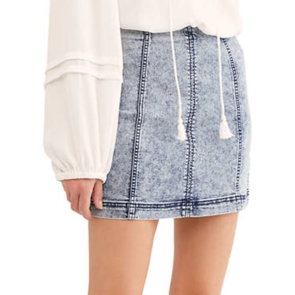 Free People Dresses & Skirts - Free People I NWT Modern Femme Acid Wash Skirt SZ6